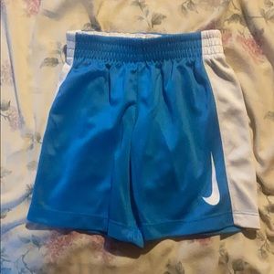Blue and white nike shorts